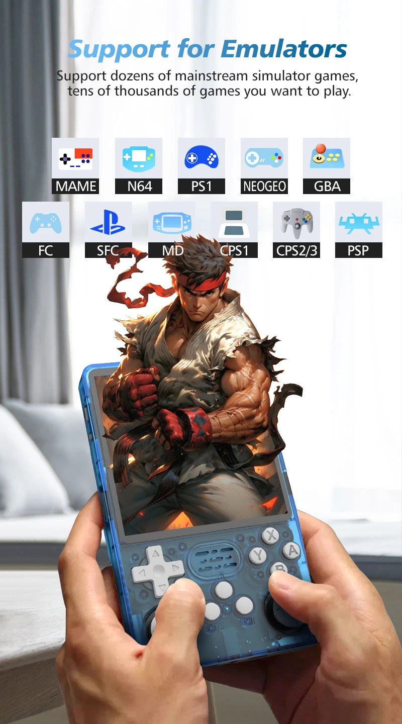 BOYHOM R36 Plus Retro Handheld Game Console Linux 64-bit System 4" IPS Screen RK3326 Portable Pocket Video Player R36PLUS Games