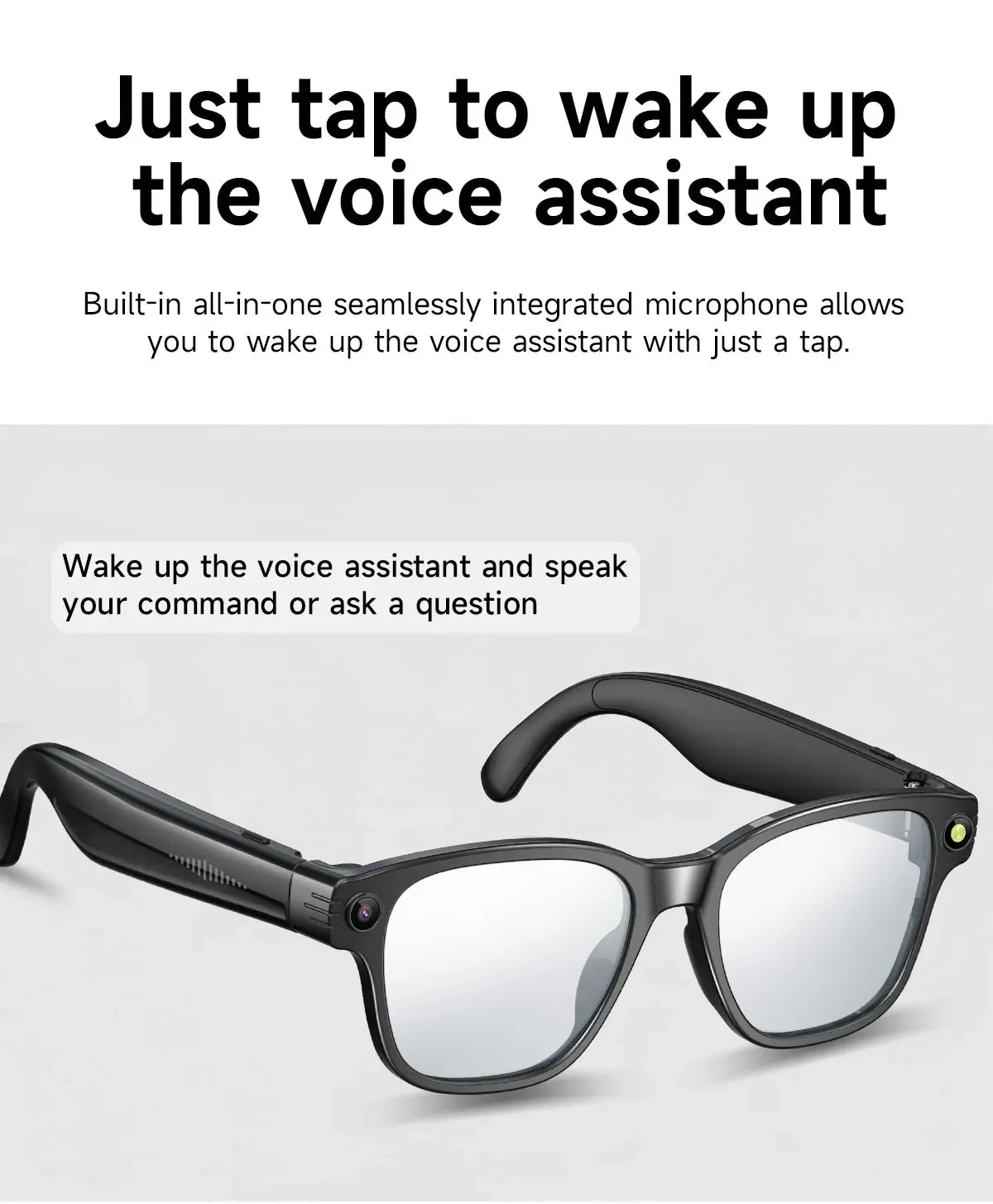OPPO New Version AI Smart Glasses with 8MP Pixel Take Video Picture 4GB WiFi Contact AI ChatGPT Translation Smart Sunglass