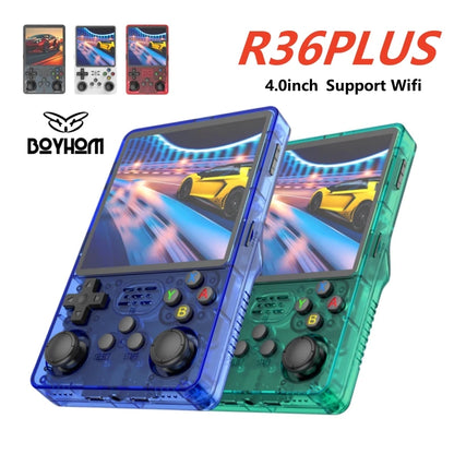 BOYHOM R36 Plus Retro Handheld Game Console Linux 64-bit System 4" IPS Screen RK3326 Portable Pocket Video Player R36PLUS Games