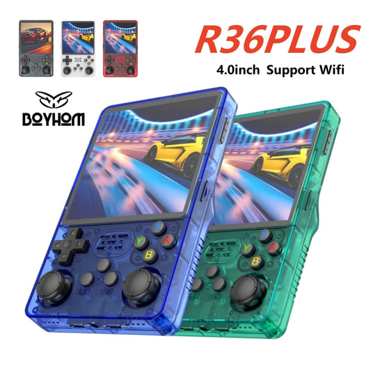 BOYHOM R36 Plus Retro Handheld Game Console Linux 64-bit System 4" IPS Screen RK3326 Portable Pocket Video Player R36PLUS Games