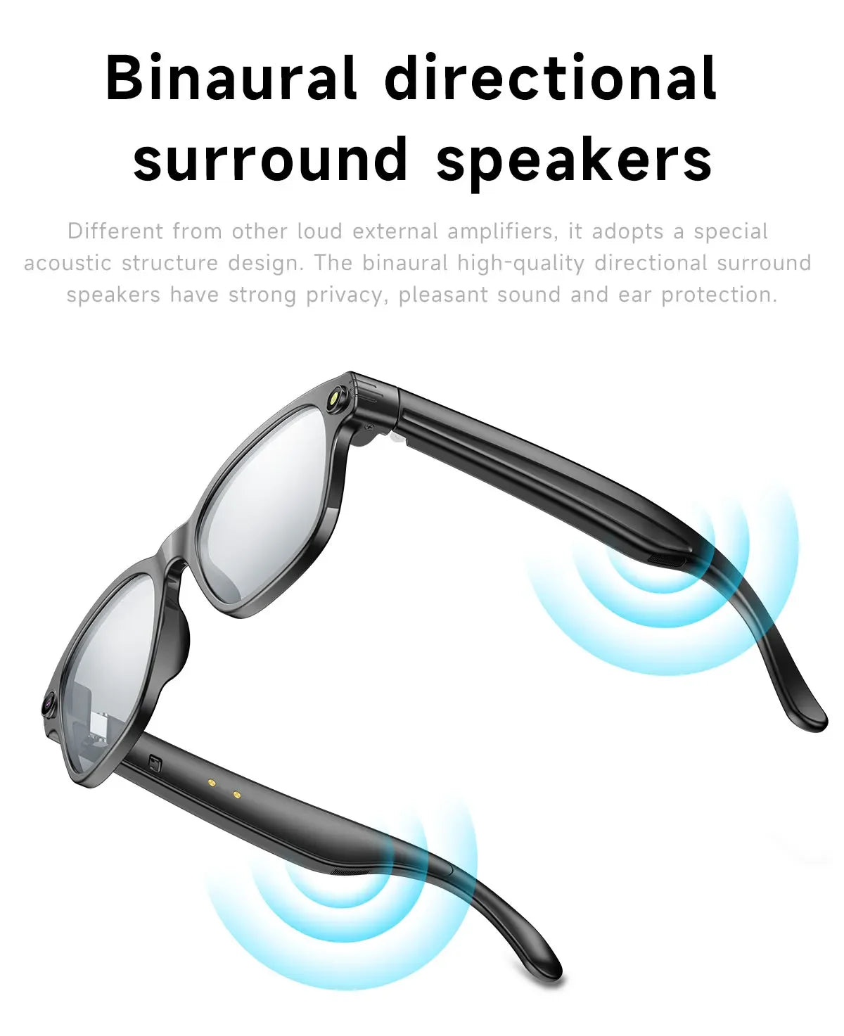 OPPO New Version AI Smart Glasses with 8MP Pixel Take Video Picture 4GB WiFi Contact AI ChatGPT Translation Smart Sunglass