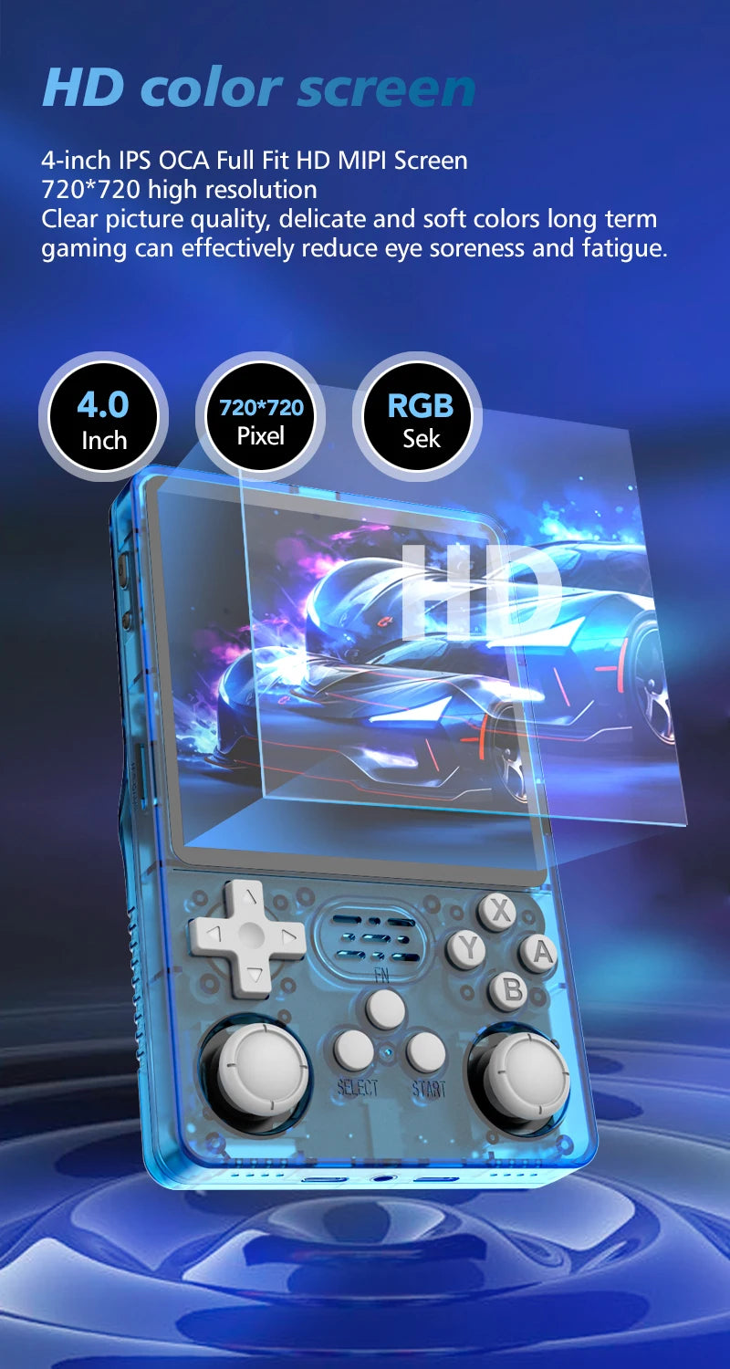 BOYHOM R36 Plus Retro Handheld Game Console Linux 64-bit System 4" IPS Screen RK3326 Portable Pocket Video Player R36PLUS Games