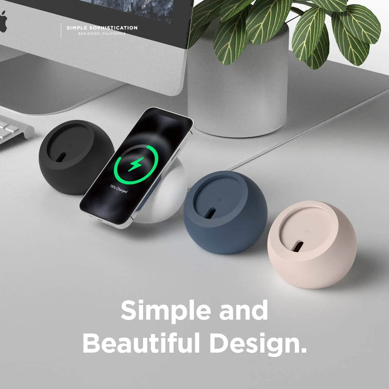 Ball Shape Magnetic Desk Phone Charger Stand Holder for Magsafe IPhone 15 14 13 12 Pro Max Mini Wireless Charging Desktop Dock