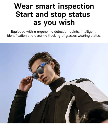 OPPO New Version AI Smart Glasses with 8MP Pixel Take Video Picture 4GB WiFi Contact AI ChatGPT Translation Smart Sunglass