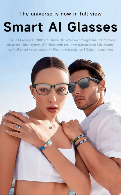 OPPO New Version AI Smart Glasses with 8MP Pixel Take Video Picture 4GB WiFi Contact AI ChatGPT Translation Smart Sunglass