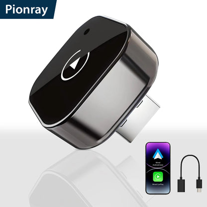 Pionray 2in1 Wireless CarPlay Adapter Android Auto Car Intelligent Systems Plug&Play For VW Toyota Nissan Honda Ford Benz
