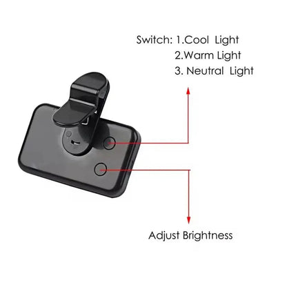 Portable Mini Selfie Fill Light Rechargeable 3 Modes Adjustable Brightness Clip On For Phone Laptop Tablet Meeting Make Up