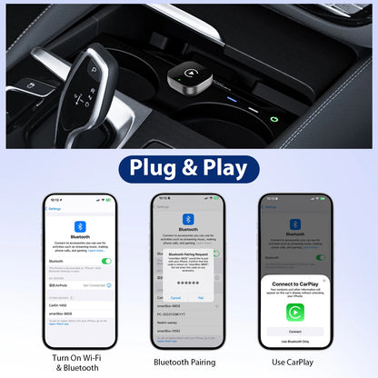 Pionray 2in1 Wireless CarPlay Adapter Android Auto Car Intelligent Systems Plug&Play For VW Toyota Nissan Honda Ford Benz